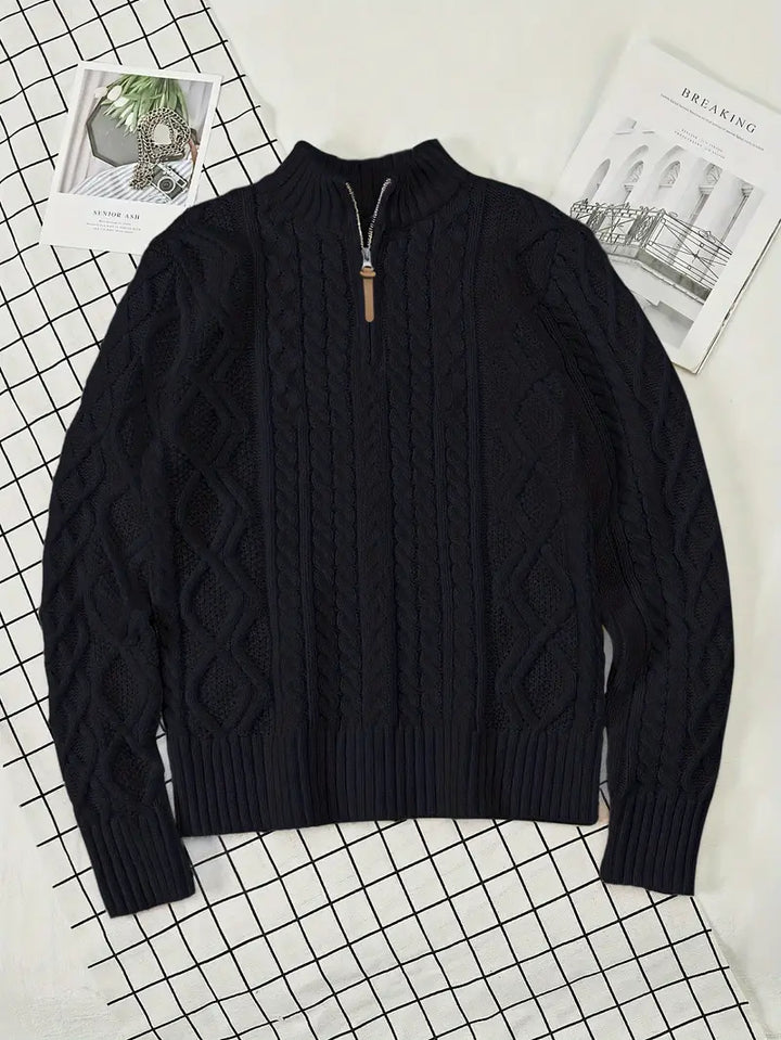 Thore | Kabel Half-Zip Trui