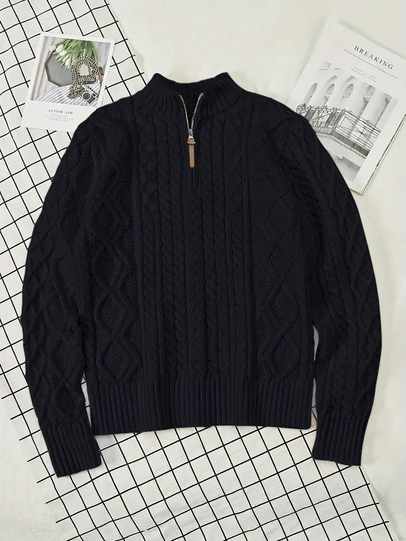 Thore | Kabel Half-Zip Trui