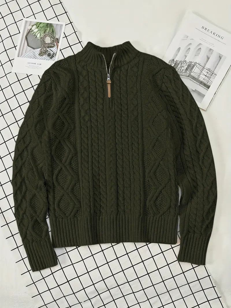 Thore | Kabel Half-Zip Trui
