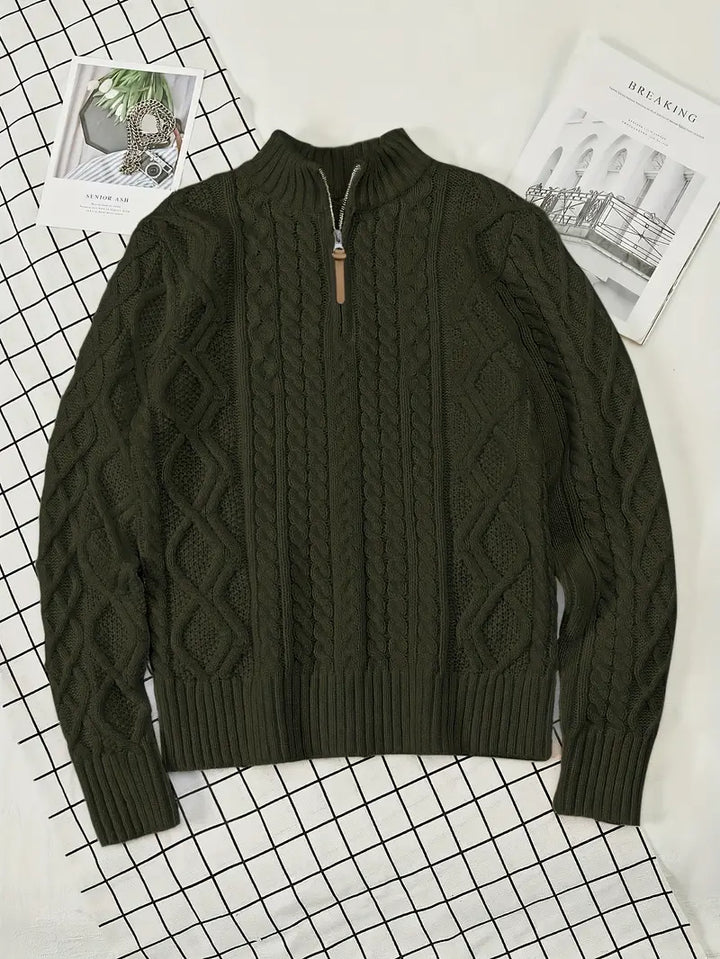 Thore | Kabel Half-Zip Trui