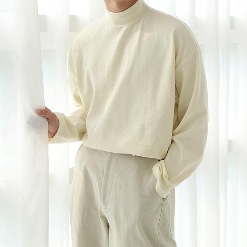 Leo | Noir Mock-Neck Sweater